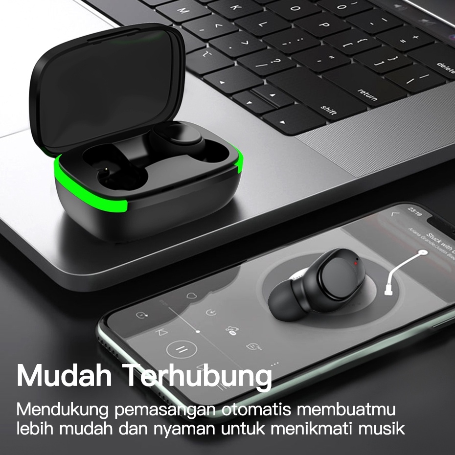 ECLE Y6 TWS Earphone Headset Bluetooth 51 Touch Control HiFi Stereo Poble