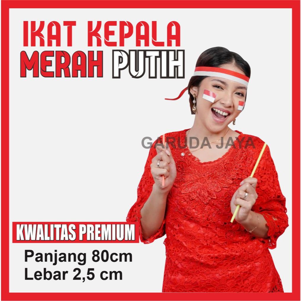 ikat kepala merah putih /pita merah putih