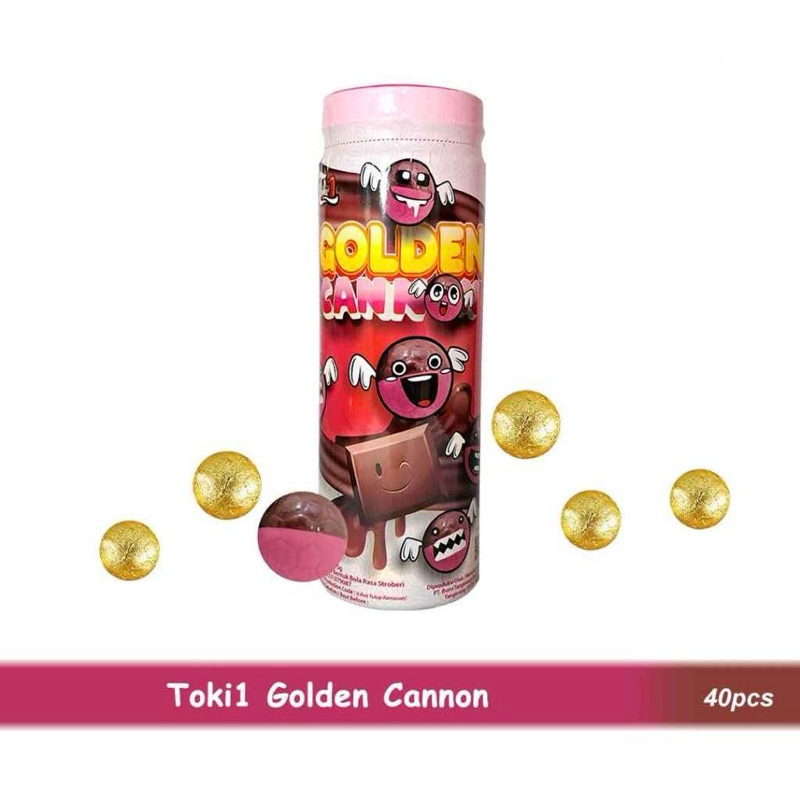 

Coklat Tobelo Toki1 Golden Cannon Toples Isi 40 Pcs