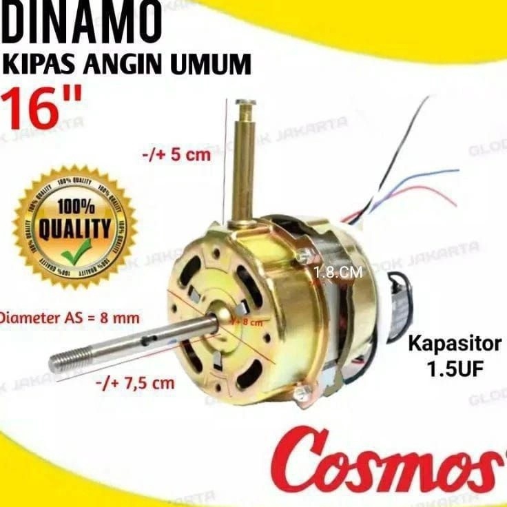 Motor Dinamo Kipas Angin 7116 inch Merk Cosmos Sanken KDK dan Merk Lainnya