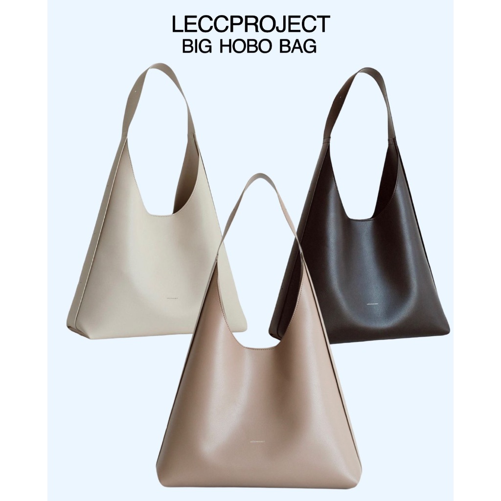 ( READY Darkbrown & black) Lecc Project Log Big Hobo Bag