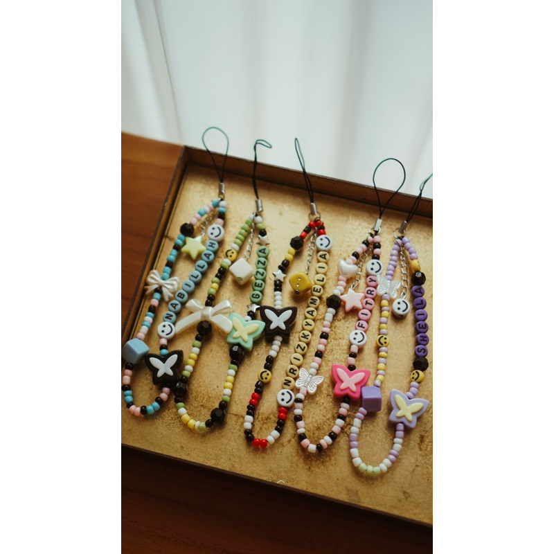 phone strap (custom nama)
