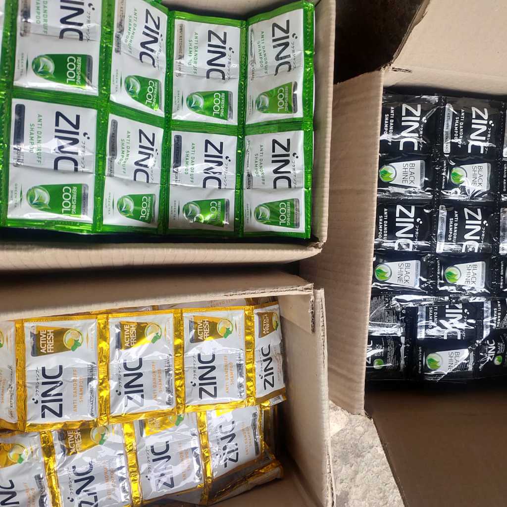 ZINC Shampoo ALL VARIAN isi 36 pcs Sachet/3 Renceng  grosir DOUBLE SACHET