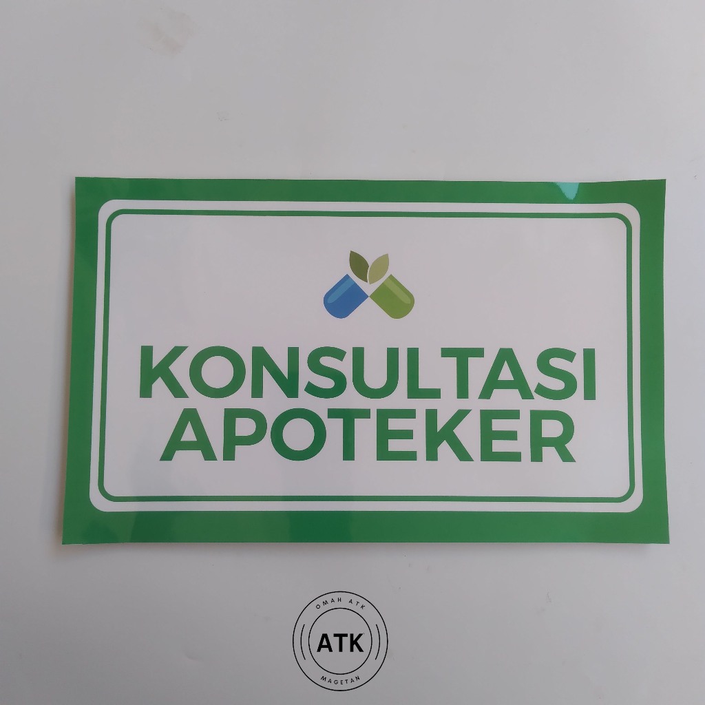 

Stiker Konsultasi Apoteker - Farmasi - Pharmacy - Apotek