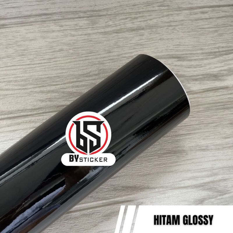 skotlet hitam glossy hitam glos kilap 45 cm x 1 meter