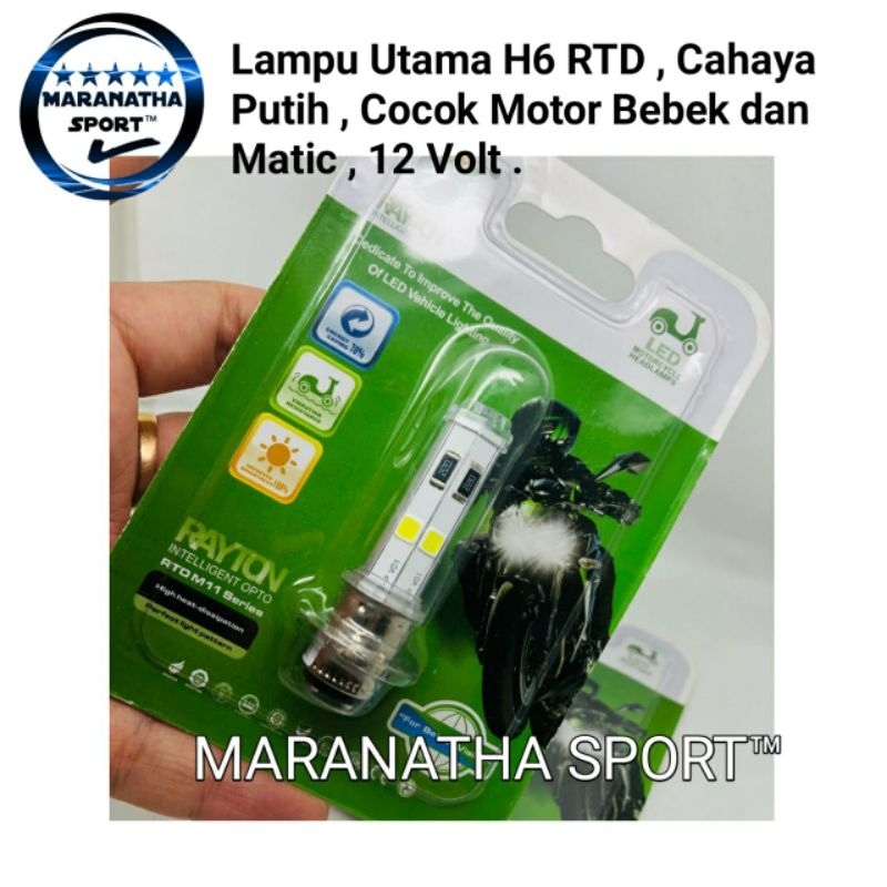 Lampu Led Motor Bebek H6 RTD 4 Sisi