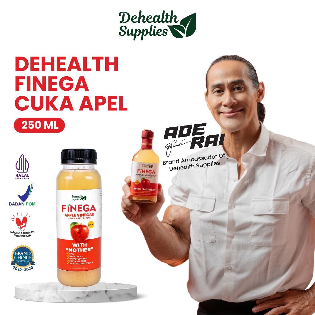 

DEHEALTH Vinega Cuka Apel FINEGA 250 ml Plastik