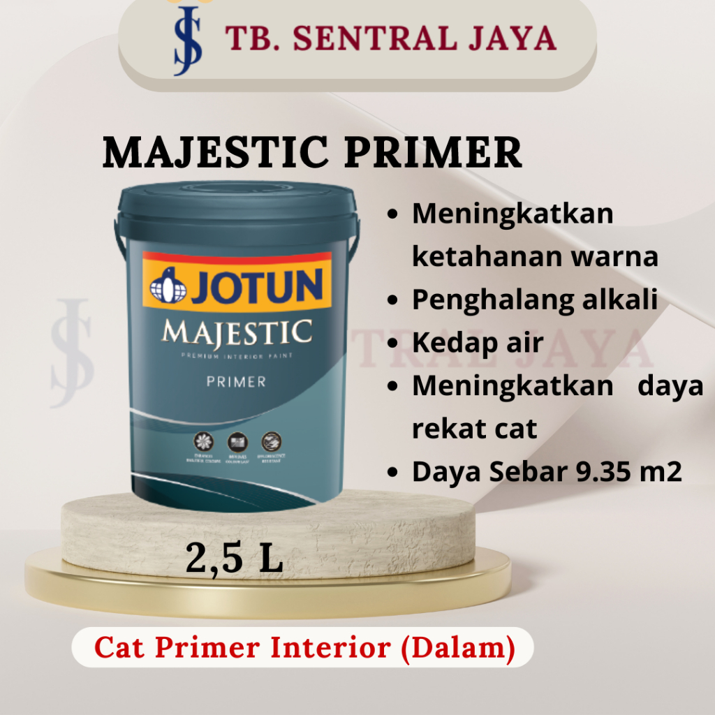 Jotun Majestic Primer 2,5 Liter/ Cat Tembok/ Cat Primer Interior
