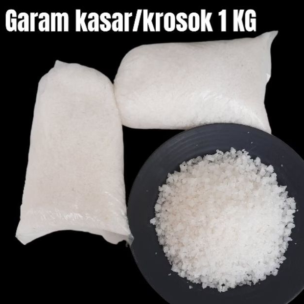 

Garam Kasar kristal Grad A Bersih / Garam krosok NON-YODIUM 1KG