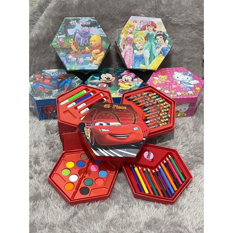 

Crayon Set Isi 46 Spidol Pensil Warna Cat Air / Alat Lukis Murah / Pensil Warna Anak Set