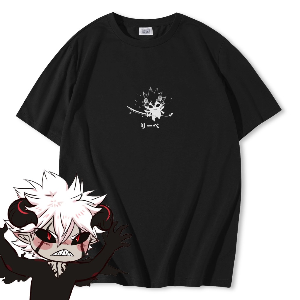 Kaos Black Clover Liebe Chibi Anime Manga Otaku Wibu Asta Demon Black Bull Clover Kingdom
