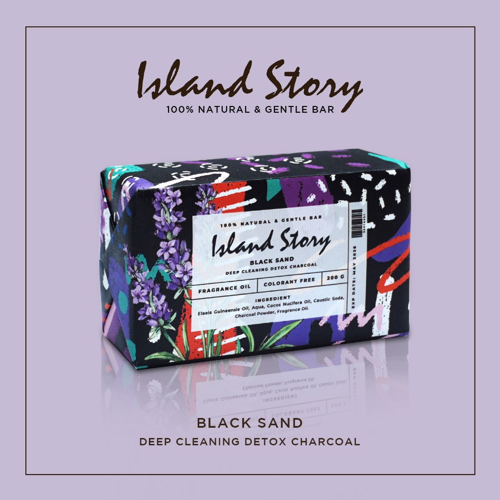 Island Story Black Sand Soap 200 Gr