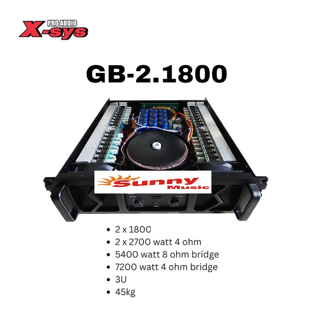 XSYS GB2 1800 Power Amplifier GB-2.1800 GB 2 1800