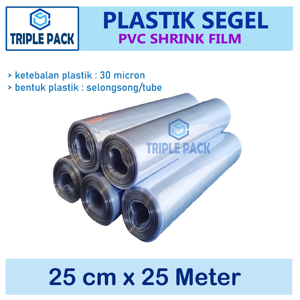 

Plastik Segel 25 cm x 25 Meter PVC Shrink Film Roll Bungkus Kemasan