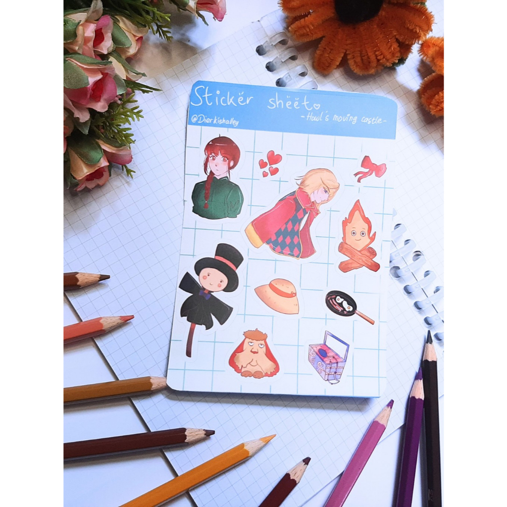 

DIERKISHALLEY "STUDIO GHIBLI" Howl's Moving Castle sticker sheet