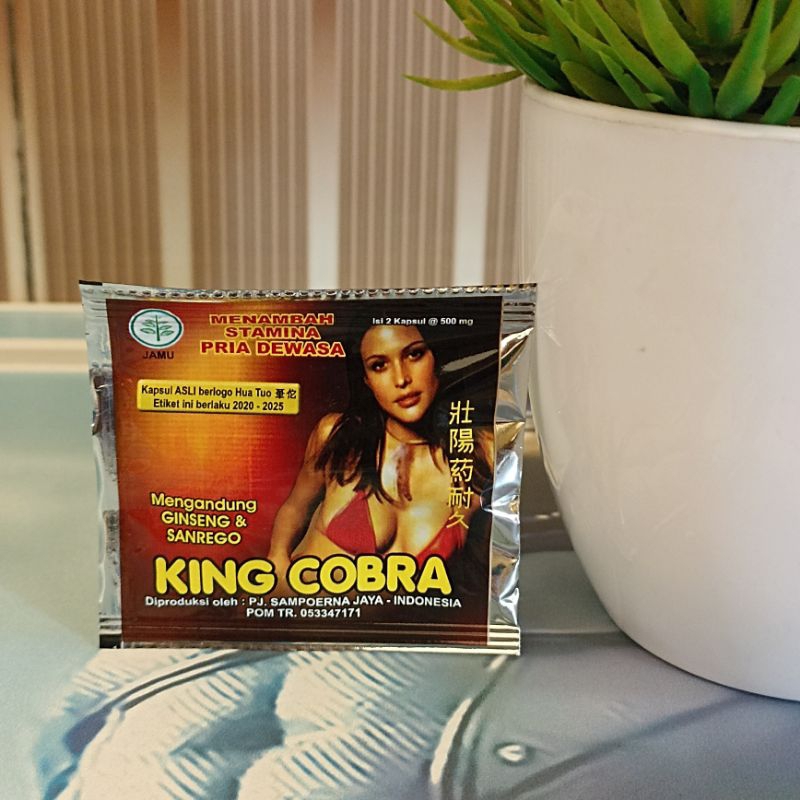 KAPSUL KING COBRA (1 SACHET) NUTRISI PLUS KHUSUS UNTUK PRIA  DEWASA OBAT KUAT OBAT TAHAN LAMA  NUTRI
