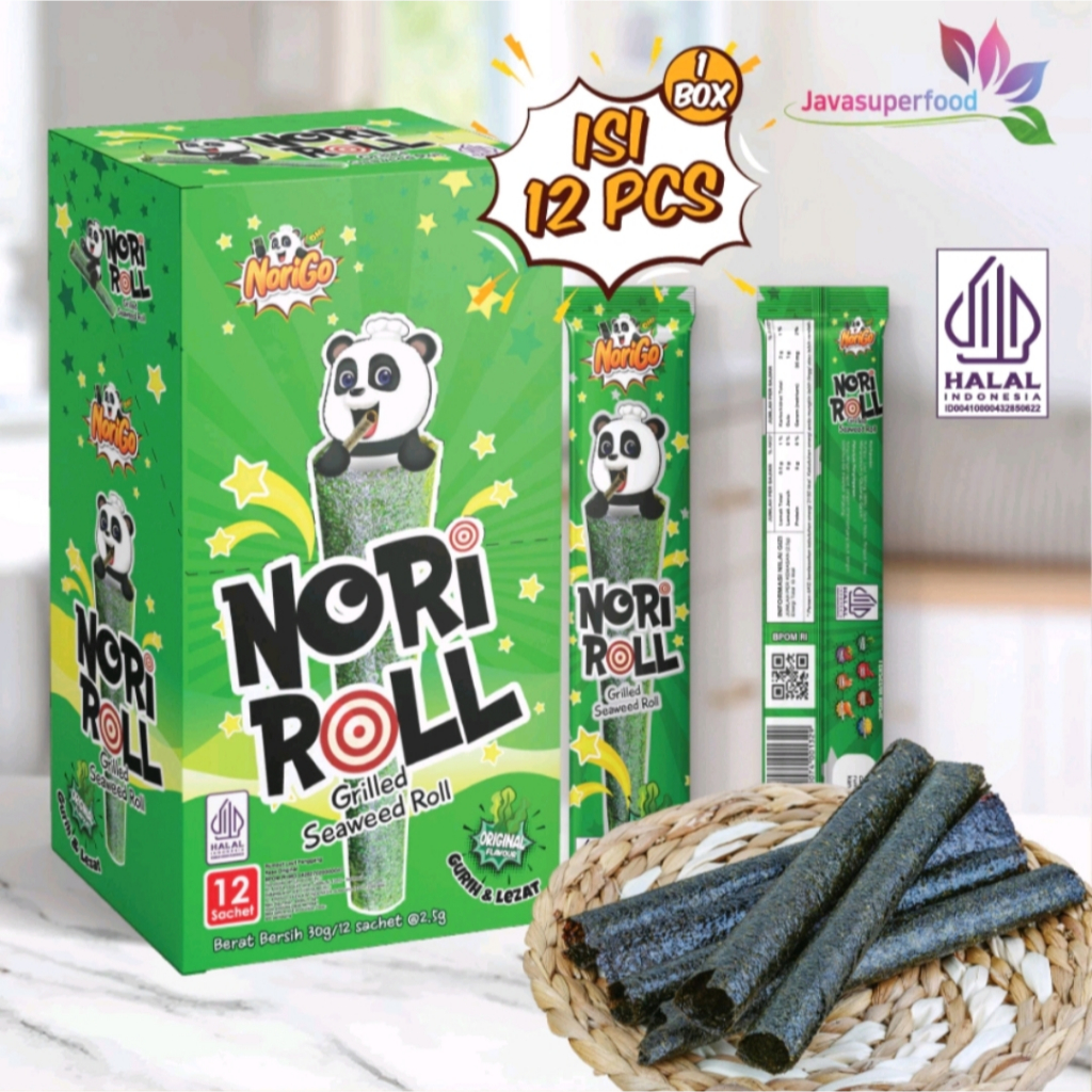 

Ay00! Snack NRoll Grilled Seaweed Roll 1 Box Isi 12Pcs / Snack Rumput Laut 2.5g