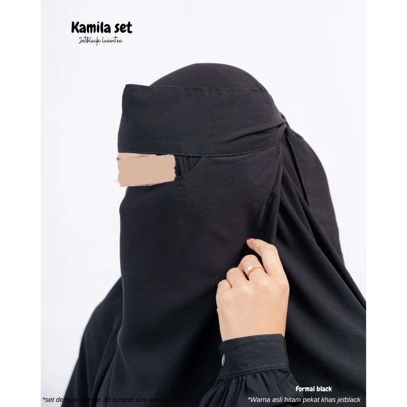 KHIMAR NONPET CADAR BANDANA JETBLACK