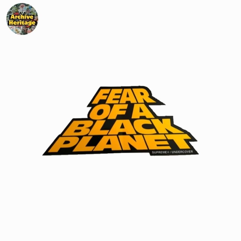

sticker supreme x undercover x public enemy fear of a black planet graphic stiker band hiphop rap hypebeast