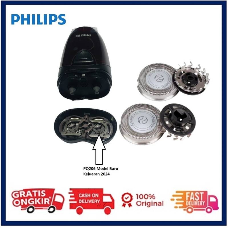 Philips Mata Pisau RQ32 untuk  Shaver PQ206  / AT600 2 Pcs - Model Lama Original Limited