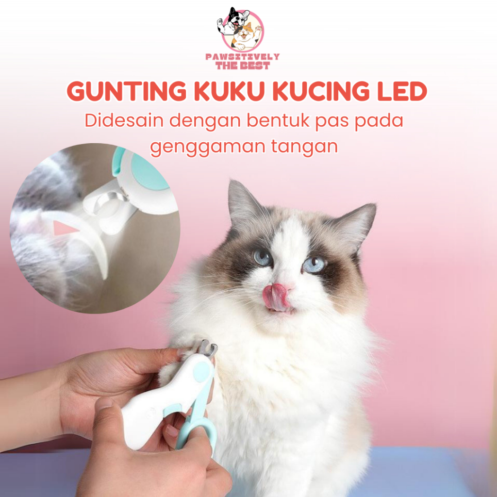 Gunting Kuku Kucing Anjing LED - Pet Clipper LED - Alat Potong Kuku Hewan LED - Gunting Kuku Anabul 