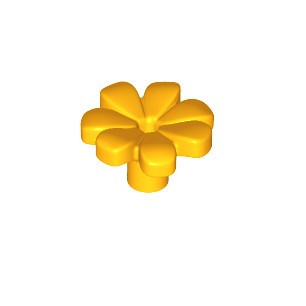 Lego Bright Light Orange Part 32606 Friends Accessories Flower