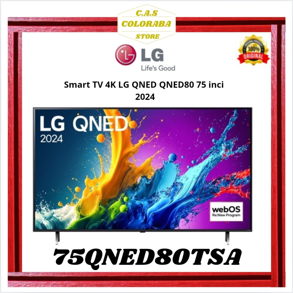 TV LG 75QNED80TSA SMART TV 75 INCH LED 4K UHD 75QNED80 75QNED QNED80TSA SMART LG TV 75 INCH