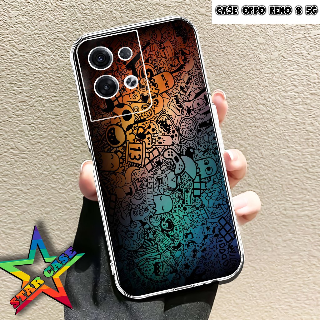 Case OPPO RENO 8 5G TERBARU Motif [SWAG2] Terlaris Casing OPPO RENO 8 5G Terbaru Softcase Clear Prot