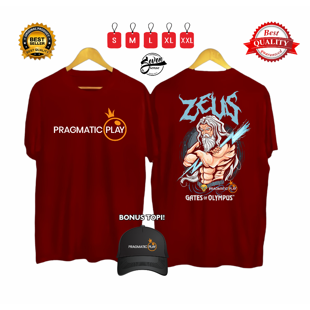 KAOS PRAGMATIC PLAY GATES OF OLYMPUS ZEUS BONUS TOPI VARCITY APPAREL