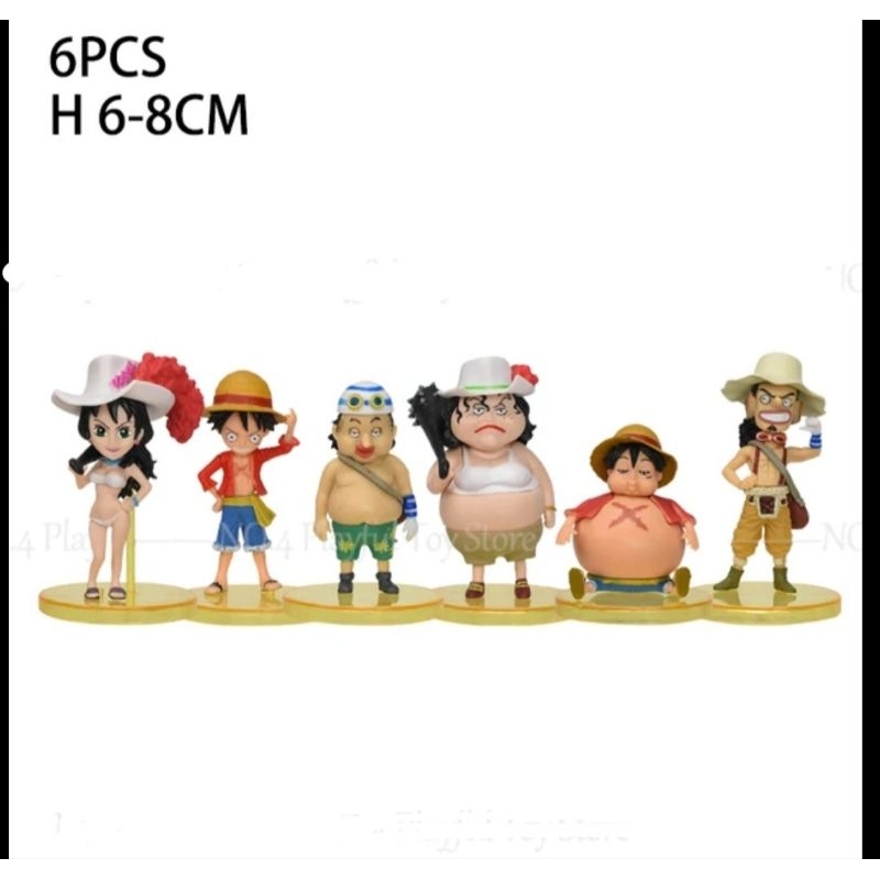 one piece figure set 6 chibi