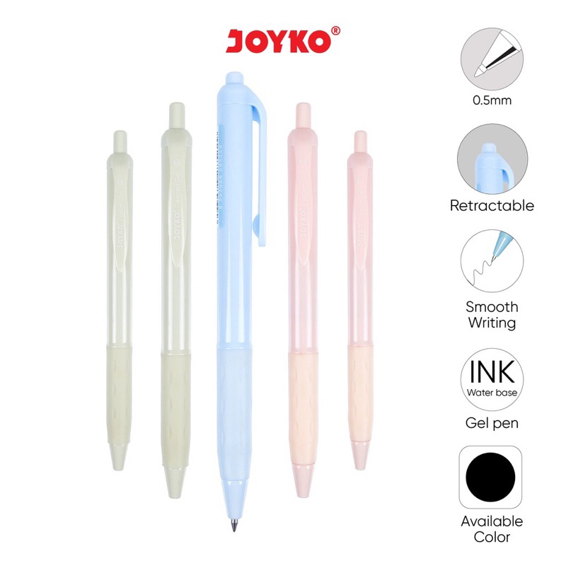 

Pulpen Joyko PASPEN GP-337 ECER 1 Biji / Ballpoint Joyko 0.5mm Tinta Hitam Paspen / Gel Pen Joyko