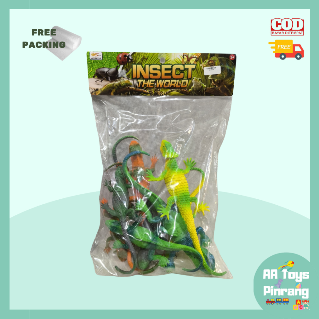 MAINAN KADAL BESAR ANIMAL SET MAINAN HEWAN ISI 8 PCS