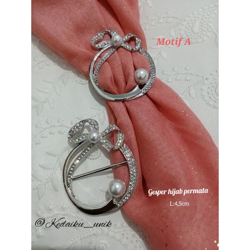 gesper hijab permata /ring jilbab/cincin jilbab