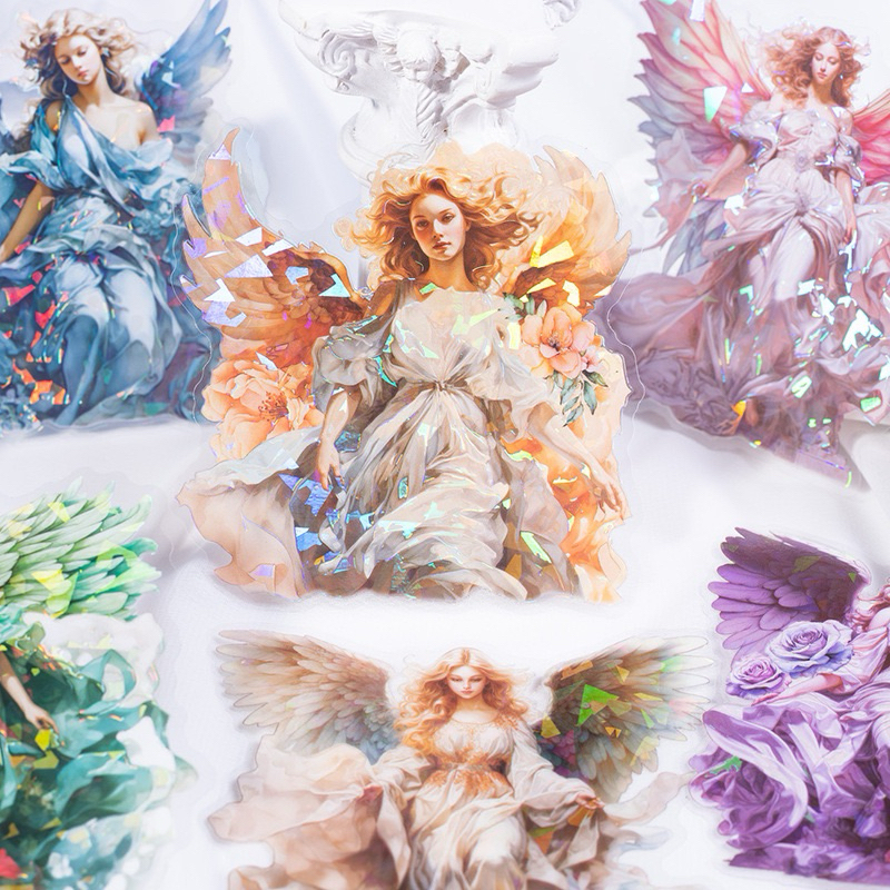 

(7G) sticker transparan hologram malaikat peri angel journaling scrapbook
