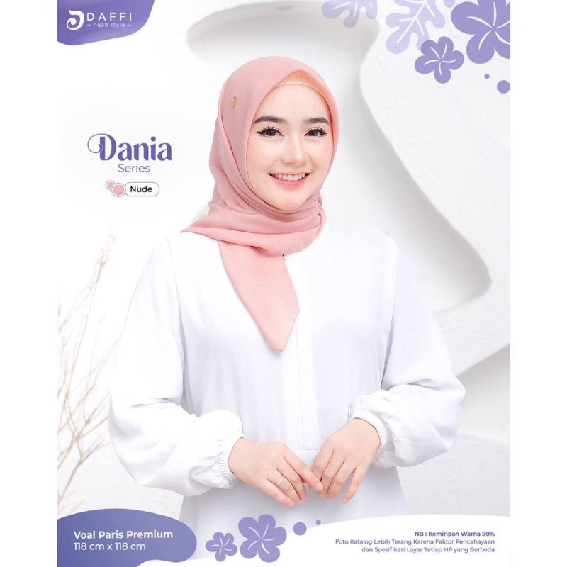 Daffi Hijab Dania Segi Empat Scraft Voal