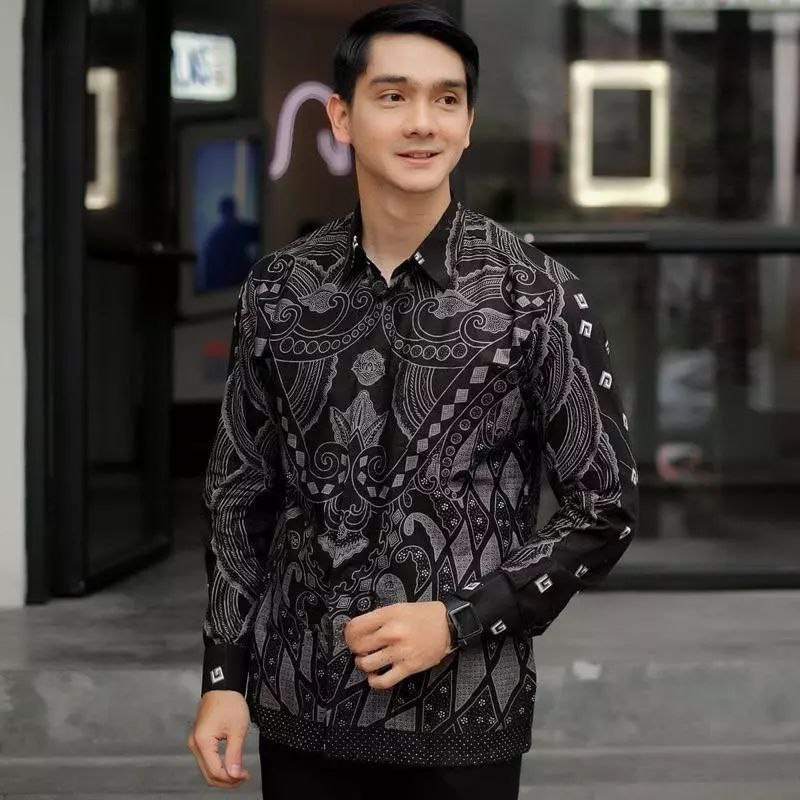 KEMEJA BATIK FASHION PRIA LENGAN PANJANG COCOK BUAT SERAGAM ACARA FORMAL HAJATAN MAUPUN KANTOR MURAH