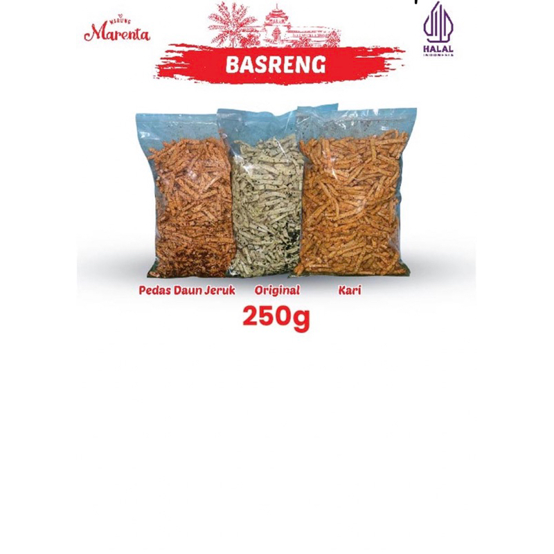 

Basreng kiloan 250Gr Original, Pedas daun jeruk, Kari, Rendang