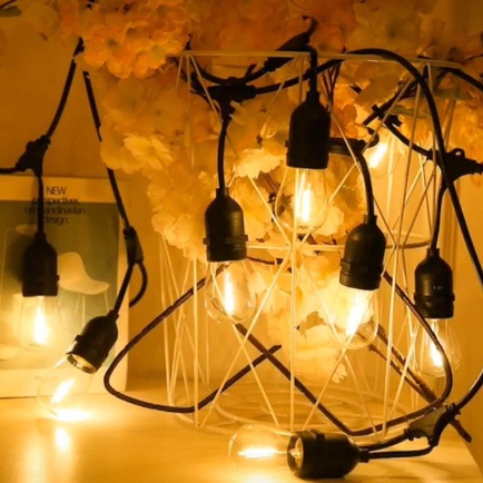 KODE I95O Fitting Lampu Gantung Outdoor 1 Meter 2 Fiting  Waterproof  1 Meter 1 Fitting LAMPU GANTUN