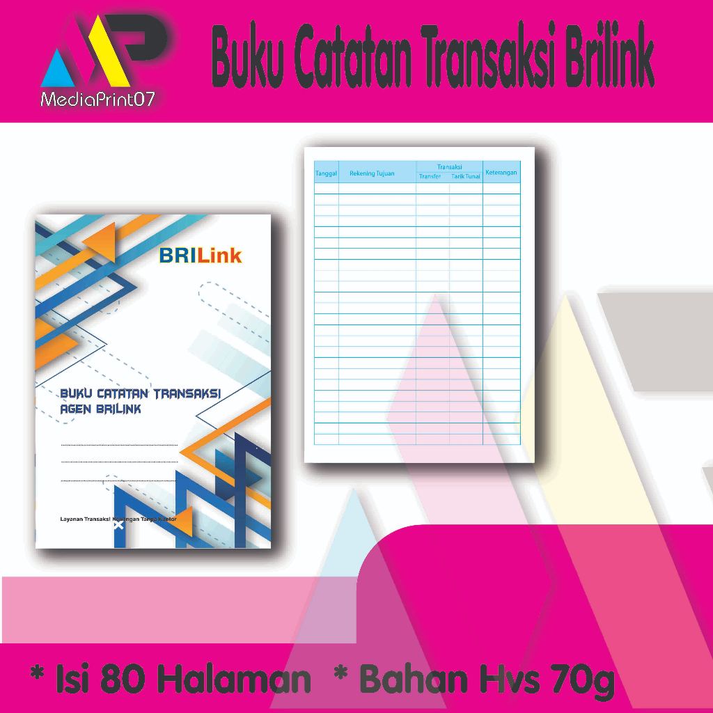 

BUKU CATATAN TRANSAKSI BRILINK BUKU KAS