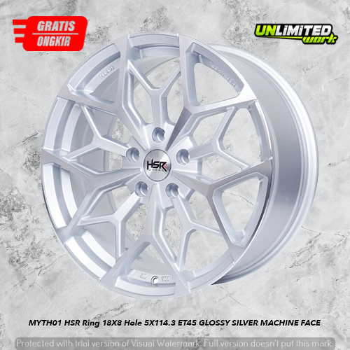 Velg Model HSR WHEEL Tipe MYTH01 Original R18 Buat Mobil Xpander, CIvic, Camry Ring 18