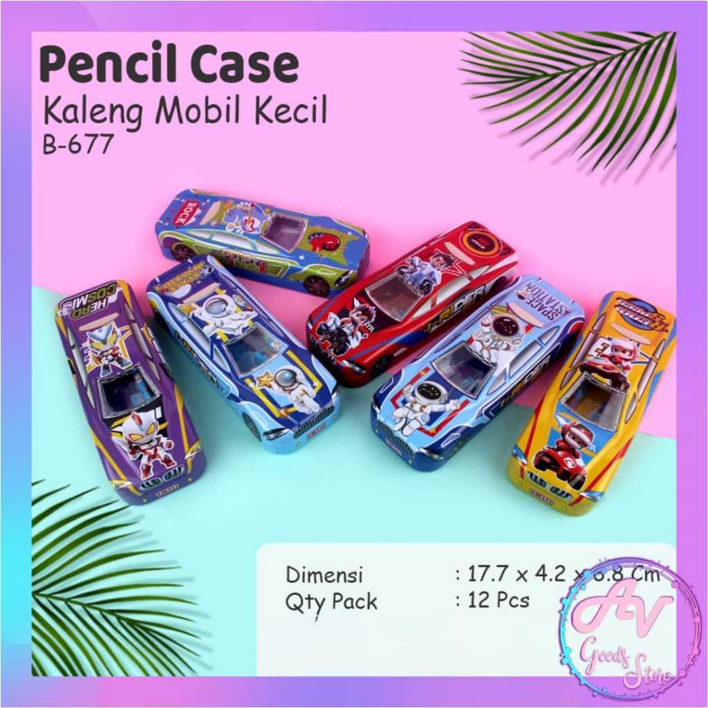 

kotak pensil / tempat pensil mobil karakter / kotak pensil kaleng + SET alat tulis B597