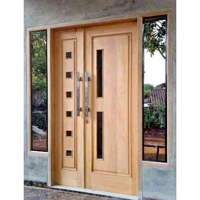 kusen dan pintu kupu kupu jendela kanan kiri kayu Meranti marsawa OB