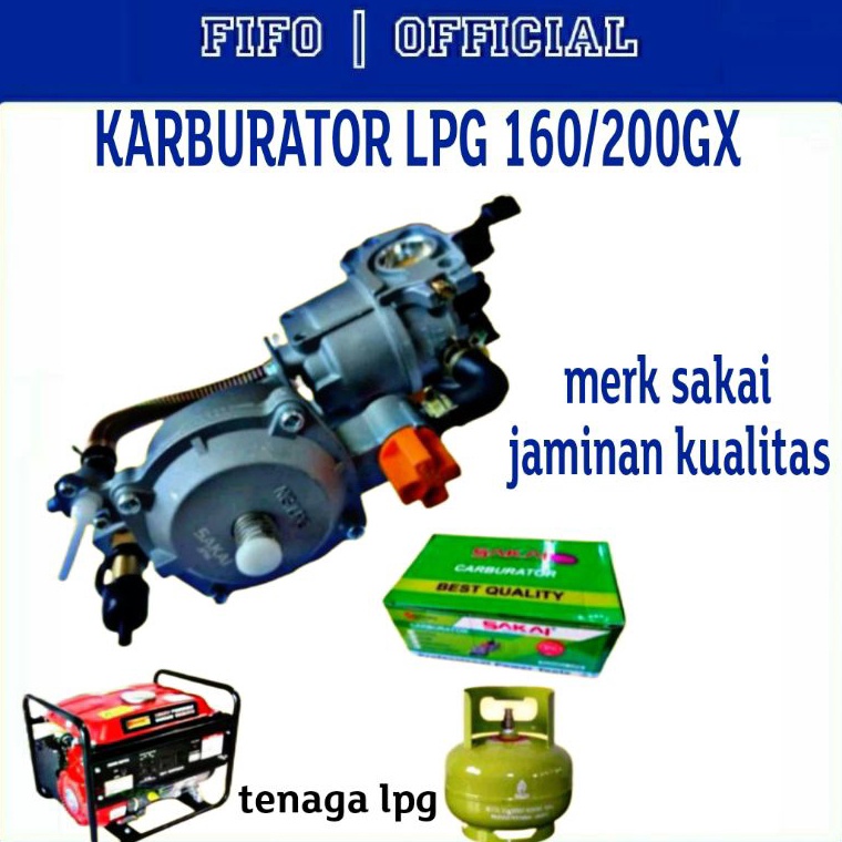 Produk Terbatas sakai KARBULATOR LPG GX16 2 SAKAI KONVERTER KIT GENSET AIR HYBRID BENSIN KE LPG MURA
