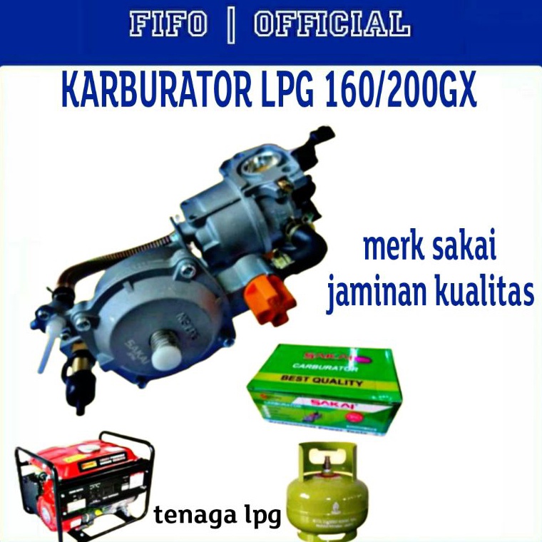 Produk Terbatas sakai KARBULATOR LPG GX16 2 SAKAI KONVERTER KIT GENSET AIR HYBRID BENSIN KE LPG MURA