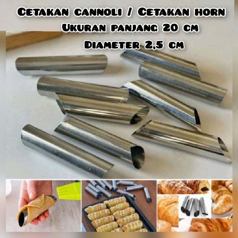 Cetakan horn / Cetakan cannoli horn / Cetakan puff pastry Panjang 20cm