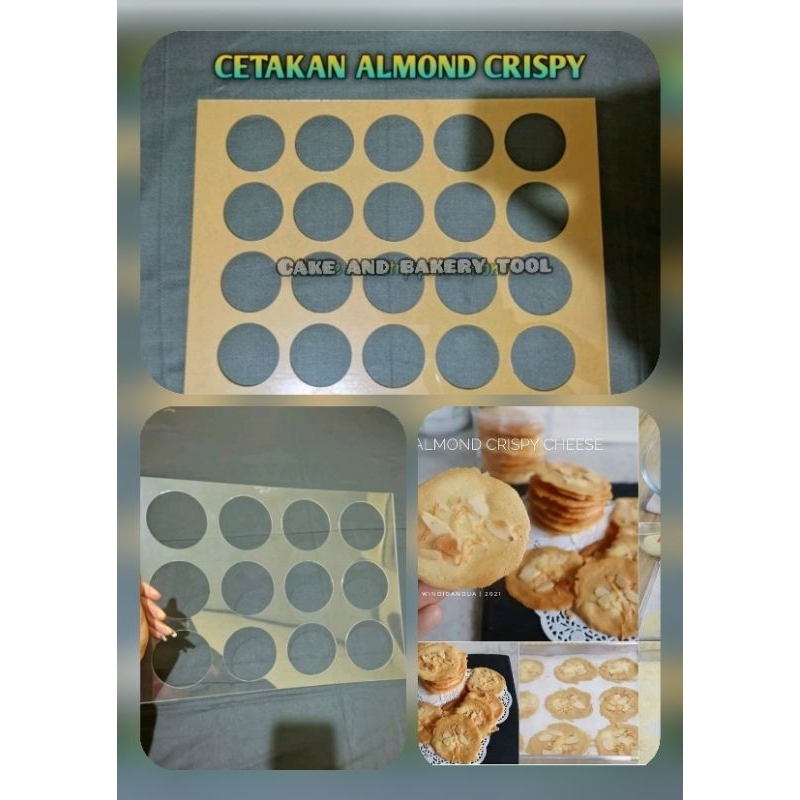 Cetakan almond crispy bahan akrilik 12 lubang / Cetakan macaron / Cetakan Almond Crispy Bandung
