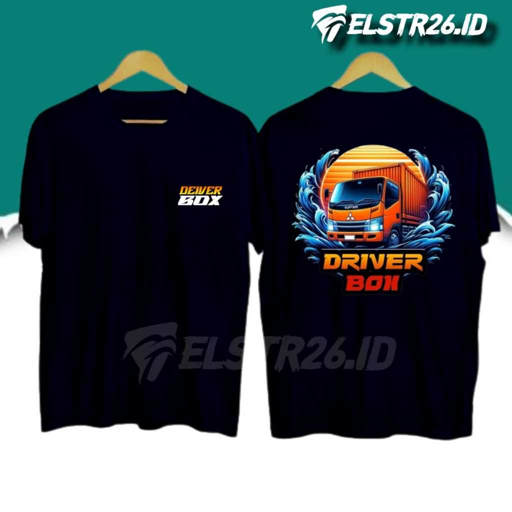 ELSTR26 Kaos Distro DRIVER BOX | Cotton Combed 24s | Size M sd 4XL | Baju Driver Muda Punya Cerita |