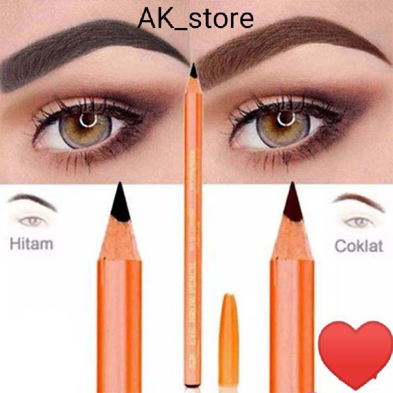 Pensil Alis Viva / Coklat & Hitam / Ecer & Grosir