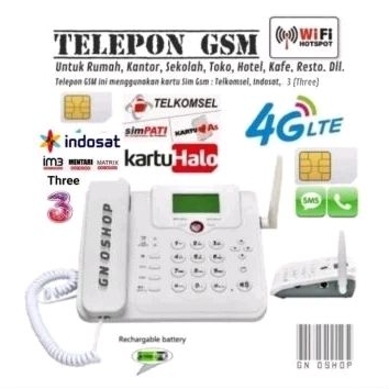 Telepon GSM Wifi Hotspot Rumah Kantor Telp Telpon Telephone Fwt MiFi Desk Home Router Fwp Fixed Wire