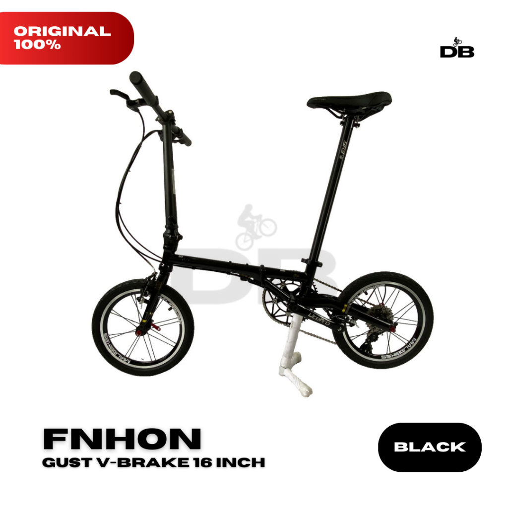 Deleobike Sepeda Lipat FNHON Gust V Brake 16 Inch Black